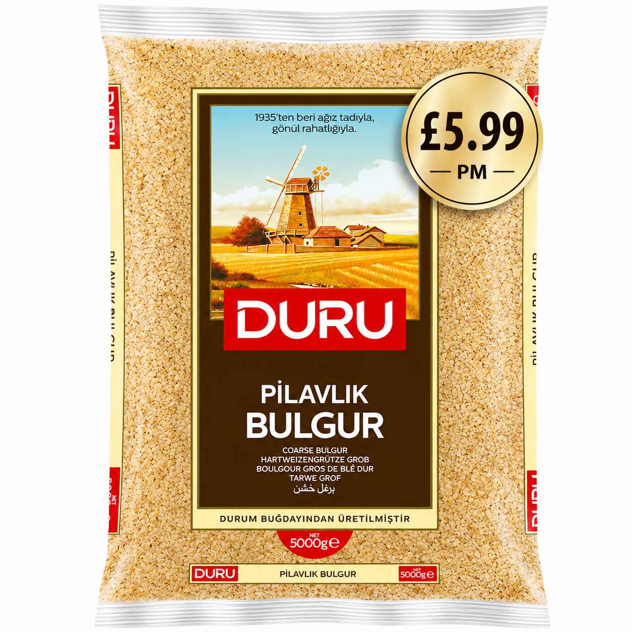 Duru Bulgur Coarse/AX10105/ 4x5Kg PM £5.99 Duru Bulgur Coarse/AX10105/ 4x5Kg PM £5.99 wholesale product