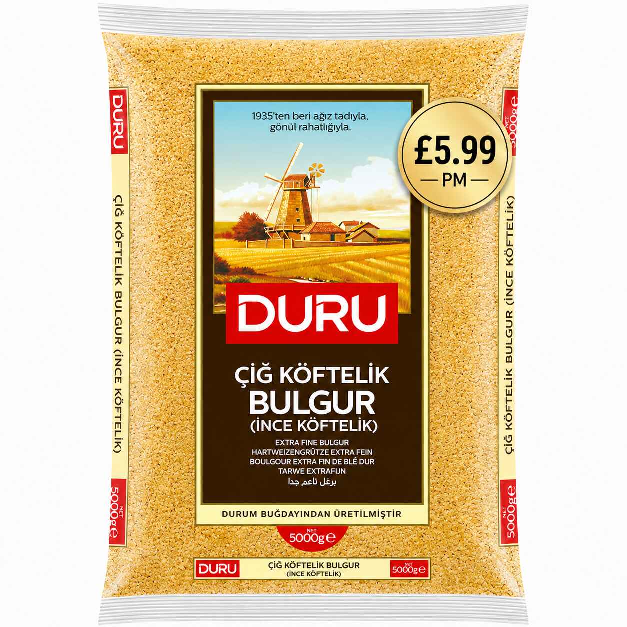 Duru Bulgur Extra Fine /AX10305/ 4x5 Kg PM £5.99 Duru Bulgur Extra Fine /AX10305/ 4x5 Kg PM £5.99