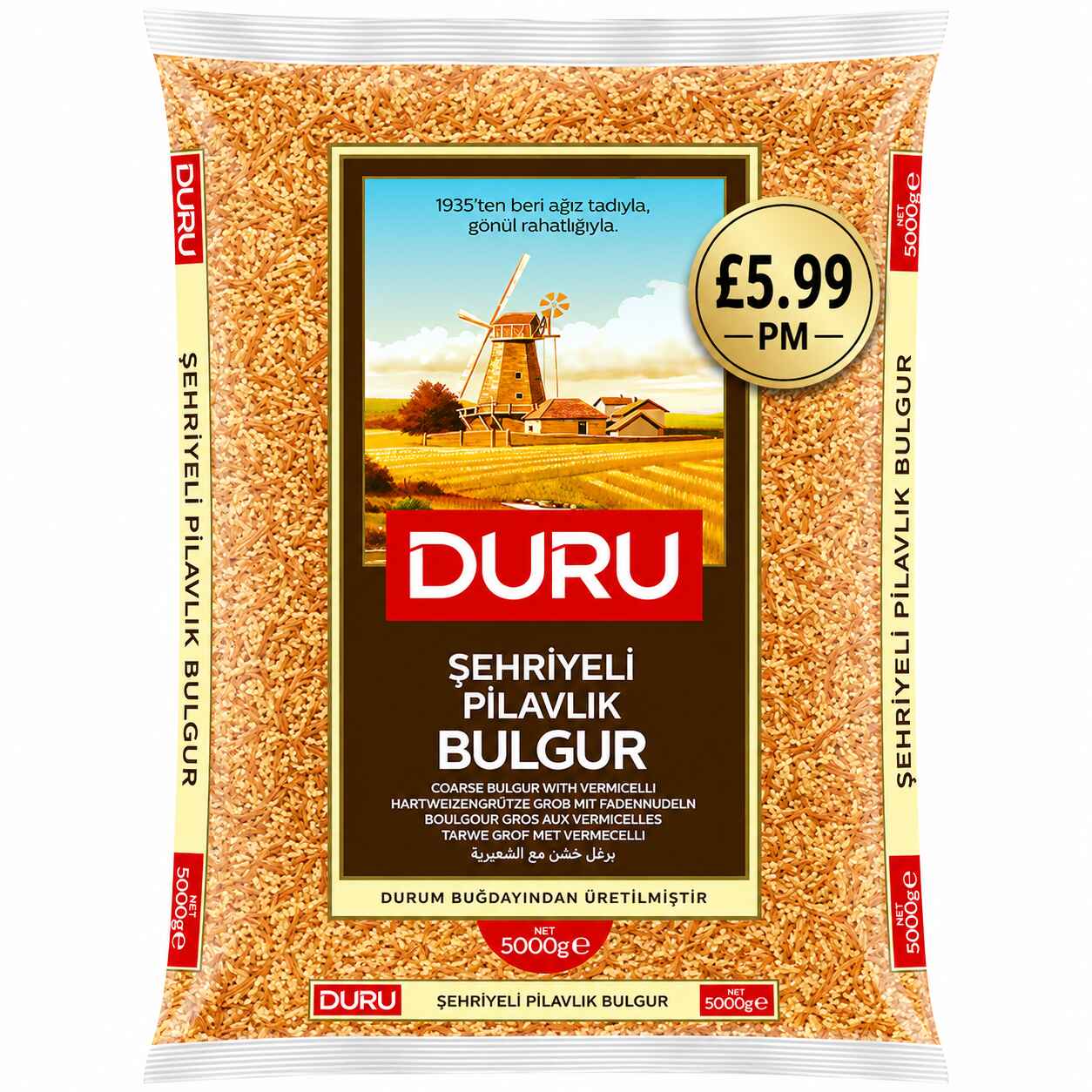 Duru Bulgur Vermicelli Coarse/AX11405/ 4x5Kg PM £5.99 Duru Bulgur Vermicelli Coarse/AX11405/ 4x5Kg PM £5.99