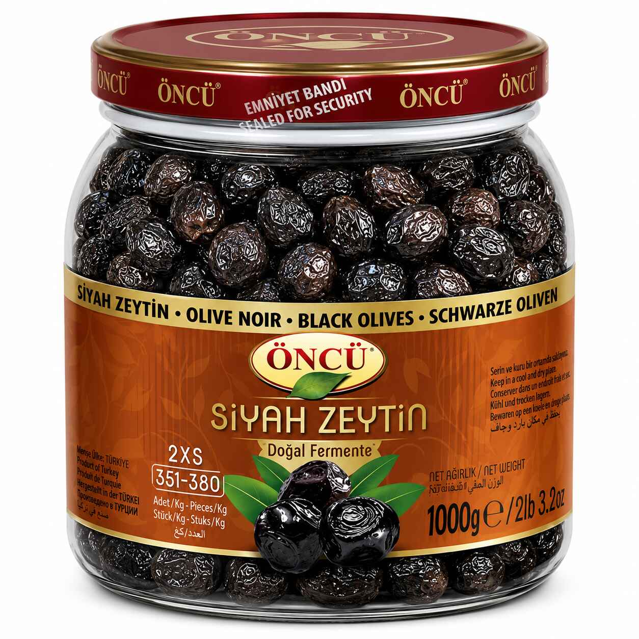 Oncu Black Olive Siyah 2XS 351-380 6X1kg Oncu Black Olive Siyah 2XS 351-380 6X1kg