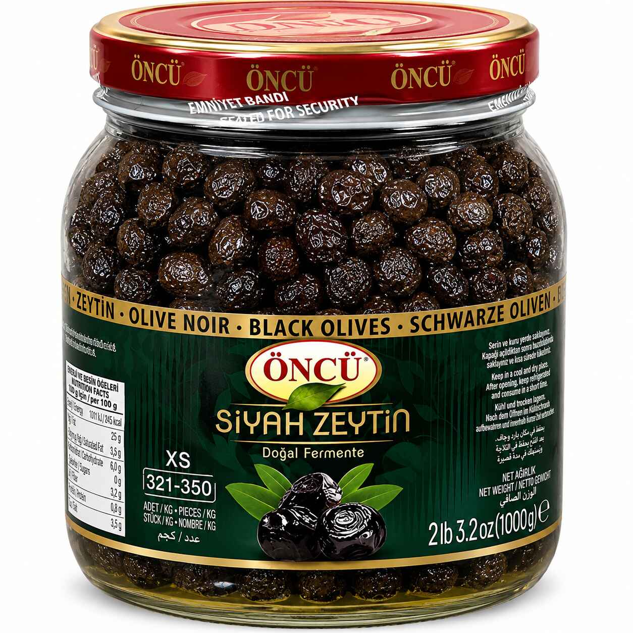 Oncu Black Olives Siyah XS 321-350 6x1Kg Oncu Black Olives Siyah XS 321-350 6x1Kg