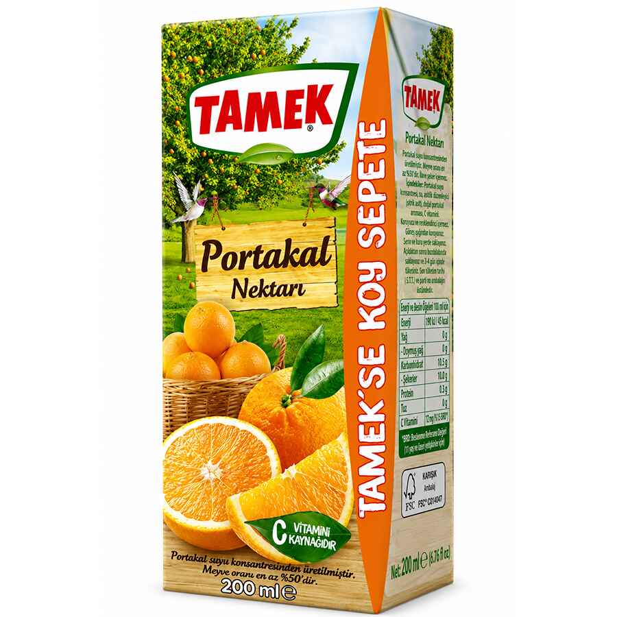 Tamek Orange Juice 100% 27x200ml Tamek Orange Juice 100% 27x200ml wholesale product