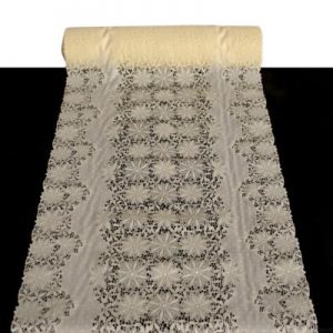 SALEV TABLE CLOTH LX-S5049 CREAM LACE 6X50CMX20M