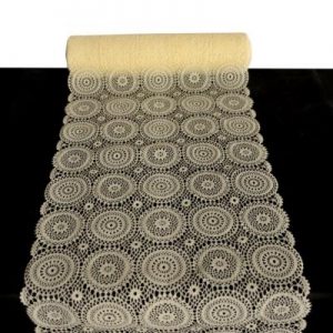SALEV TABLE CLOTH LX-S5046 CREAM LACE 6X50CMX20M