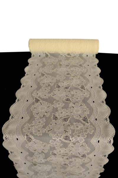SALEV TABLE CLOTH LX-S2376 CREAM LACE 6X50CMX20M