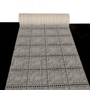 SALEV TABLE CLOTH LX-S5036 WHITE LACE 6X50CMX20M
