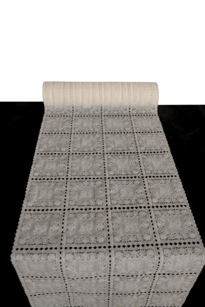SALEV TABLE CLOTH LX-S5036 WHITE LACE 6X50CMX20M