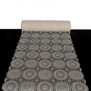 SALEV TABLE CLOTH LX-S5046 WHITE LACE 6X50CMX20M