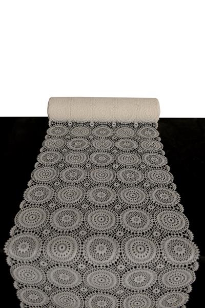 SALEV TABLE CLOTH LX-S5046 WHITE LACE 6X50CMX20M