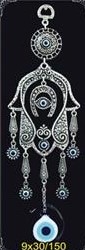 NJOY EVIL EYE BEAD METAL HAND HORSESHOE CLUSTER