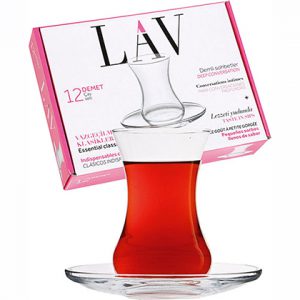 LAV TEA SET DEMET S1 TEA GLASS+TEA PLATE 6X12'S