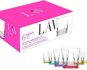 LAV WHISKEY GLASS ELG360 FC CORAL 8X6'S 315 CC