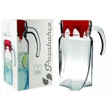 PASABAHCE43544 JUG GB.OB RED COVER LUNA 6X1'S
