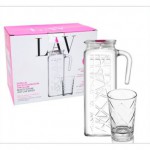LAV WATERSET LIN S1 CARAFE1200+6GLASS 4X1'S 205CC