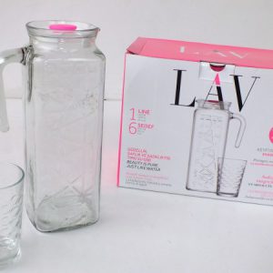 LAV WATER SET SEDEF S2 CARAFE1200CC+6 GLASS 205 CC