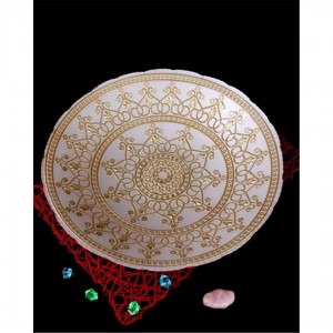 FAVORIM DEKOR FOOTED ORCHARD WHITE GOLD 6X1'S 40CM