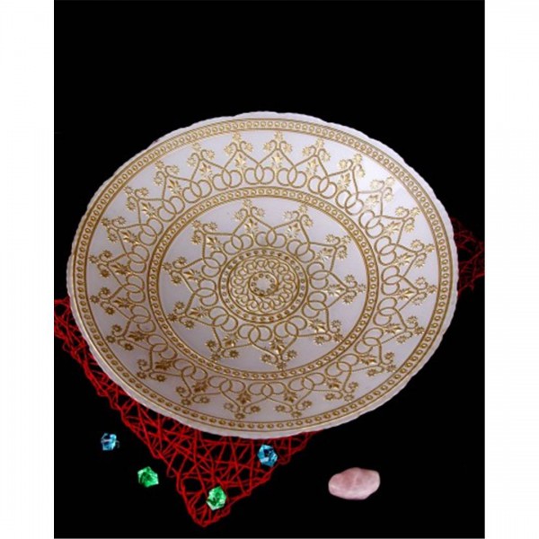 FAVORIM DEKOR FOOTED ORCHARD WHITE GOLD 6X1'S 40CM