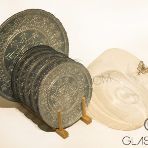 FAVORIM DEKOR CAKE SET TURKUAZ SILVER 3X1'S 7PCS