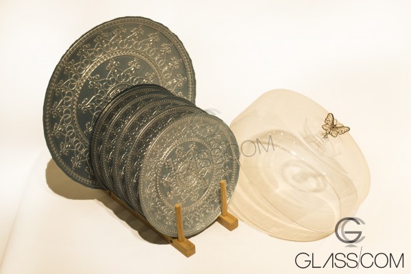 FAVORIM DEKOR CAKE SET TURKUAZ SILVER 3X1'S 7PCS