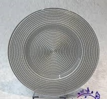FAVORIM HALAT PATTERN PLATE SILVER 12X1'S 32CM