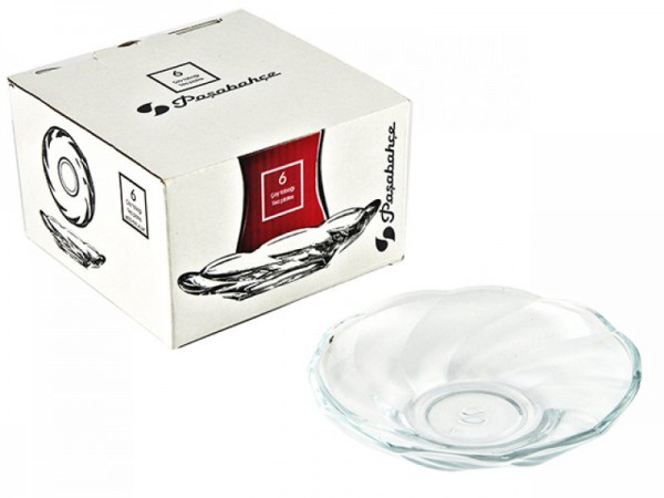 PASABAHCE54271 TEA PLATE BURGULU 1'S 6PCS