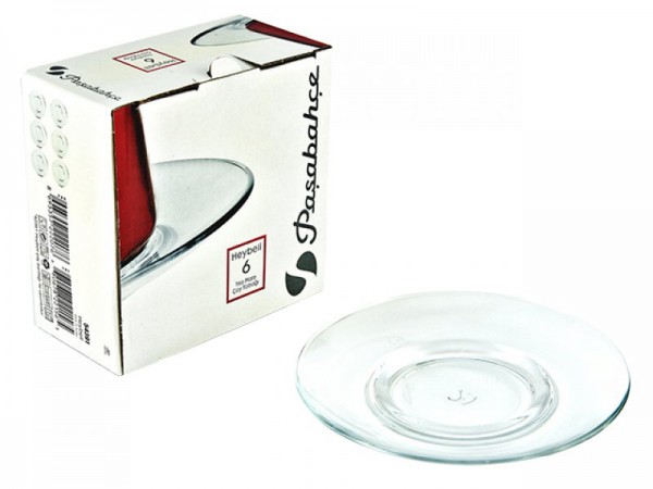 PASABAHCE54391 TEA PLATE HEYBELI 1'S 6PCS