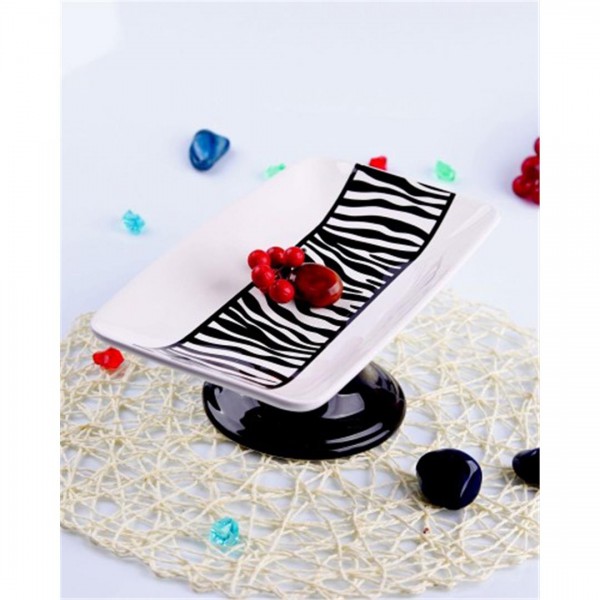 FAVORIM UL0066 ZEBRA FOOTED CHOCOLATE PLATE 12X1'S