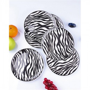 FAVORIM UL0073 ZEBRA CAKE PLATE 6X6X1'S