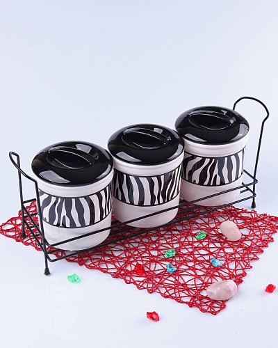 FAVORIM UL0070 ZEBRA STOR JAR ON STAN 6X1'S 4PCS