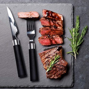 KITCHEN PRO STEAK KNIFE&FORK SET 3X24X1'S 11.5CM
