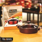 FAVORIM COOKER GRANIT BORDO FLATTENED EZME 28CM