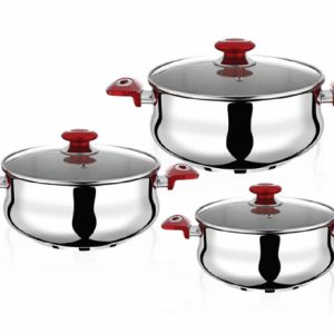 BESTINOX COOKER PROGUVEC RED KULP 16-18-20CM 6PCS