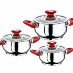 SAFINOX EVA COOKER RED KULP 1'S 14-16-18CM 6PCS