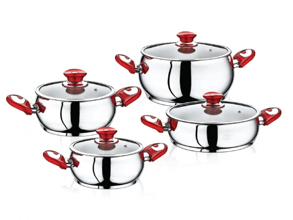 SAFINOX BELLA COOKER RED KULP 1'S 8PCS