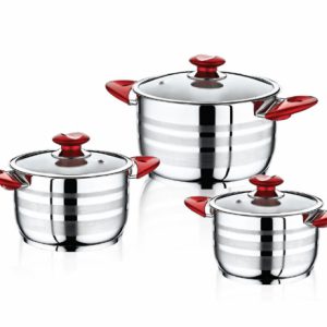 SAFINOX PRIMA COOKER RED KULP 1'S 6PCS