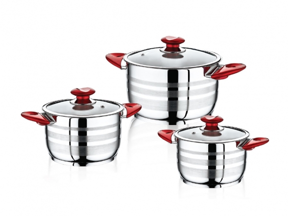 SAFINOX PRIMA COOKER RED KULP 1'S 6PCS
