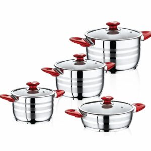 SAFINOX PRIMA COOKER RED KULP 1'S 8PCS