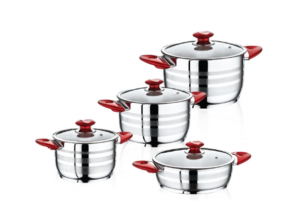 SAFINOX PRIMA COOKER RED KULP 1'S 8PCS