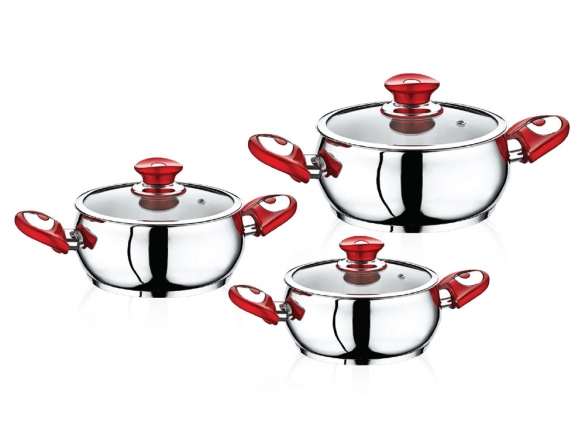 SAFINOX BELLA COOKER RED KULP 1'S 6PCS