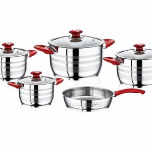 SAFINOX PRIMA COOKER RED KULP 1'S 9PCS