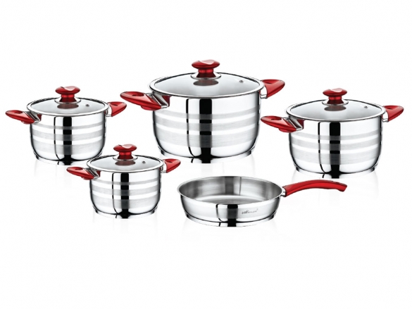 SAFINOX PRIMA COOKER RED KULP 1'S 9PCS