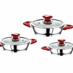 SAFINOX EVA COOKER RED KULP OMLET SET 1'S 6PCS