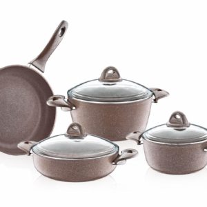 SAFLON GRANIT BROWN COOKER SET 1'S 7PCS