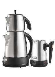 MULEX STEEL TEA MAKER&COFFE POT SET 1.8L-0.7L