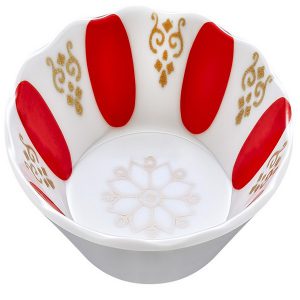 ALBAYRAK B128K RED WHITE TEA PLATE 8X1'S 50 PCS