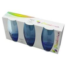 PASABAHCE41020 TUMBLER BLUE BARREL 1SET3PCS 500CC