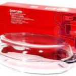 BORCAM59032 OVAL TRAY WITH COVER 340X195MM 1800CC 1