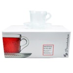 PASABAHCE97768 TEA PLATE&GLASS MARMARA 1SET12PCS 1