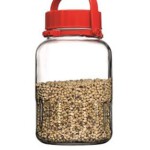 PASABAHCE80007 JAR HARVEST RED COVER 5000CC