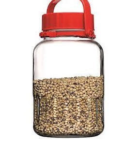 PASABAHCE80007 JAR HARVEST RED COVER 5000CC